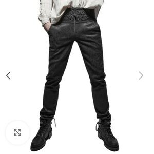 Dark Rock Gothic Clothing NWT Men’s Apocrypha Trousers Pant Steampunk Brocade 36